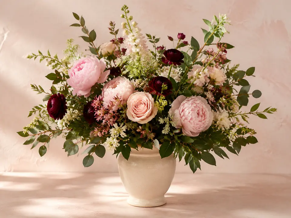 Sample garden bouquet in the Flowers Delivery Canada palette